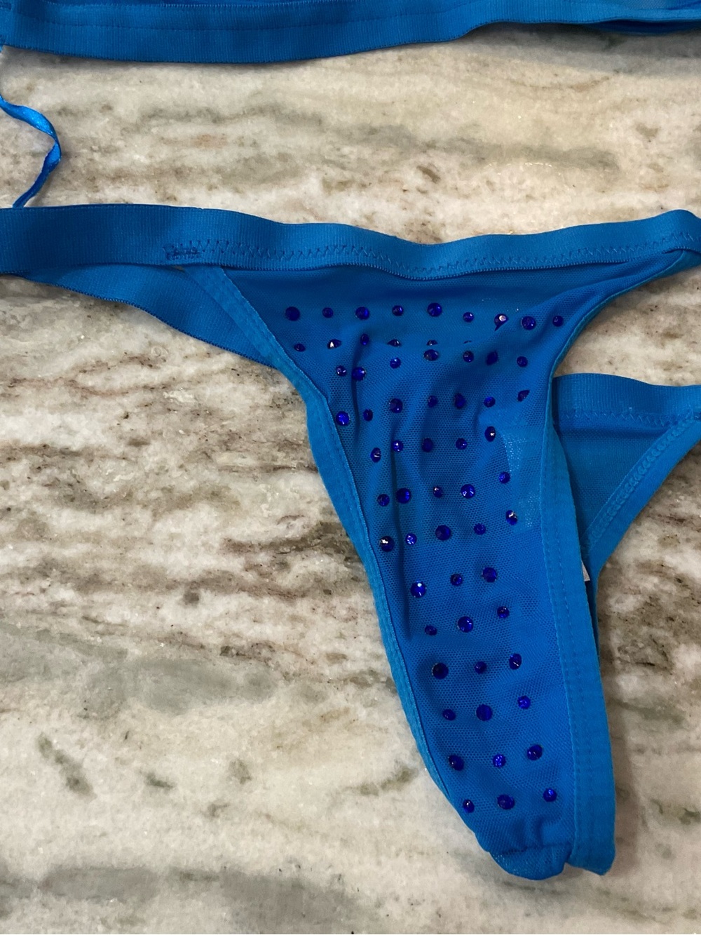 Watch Out For Me Rhinestone Mesh Set - Blue - Picture 4 of 10